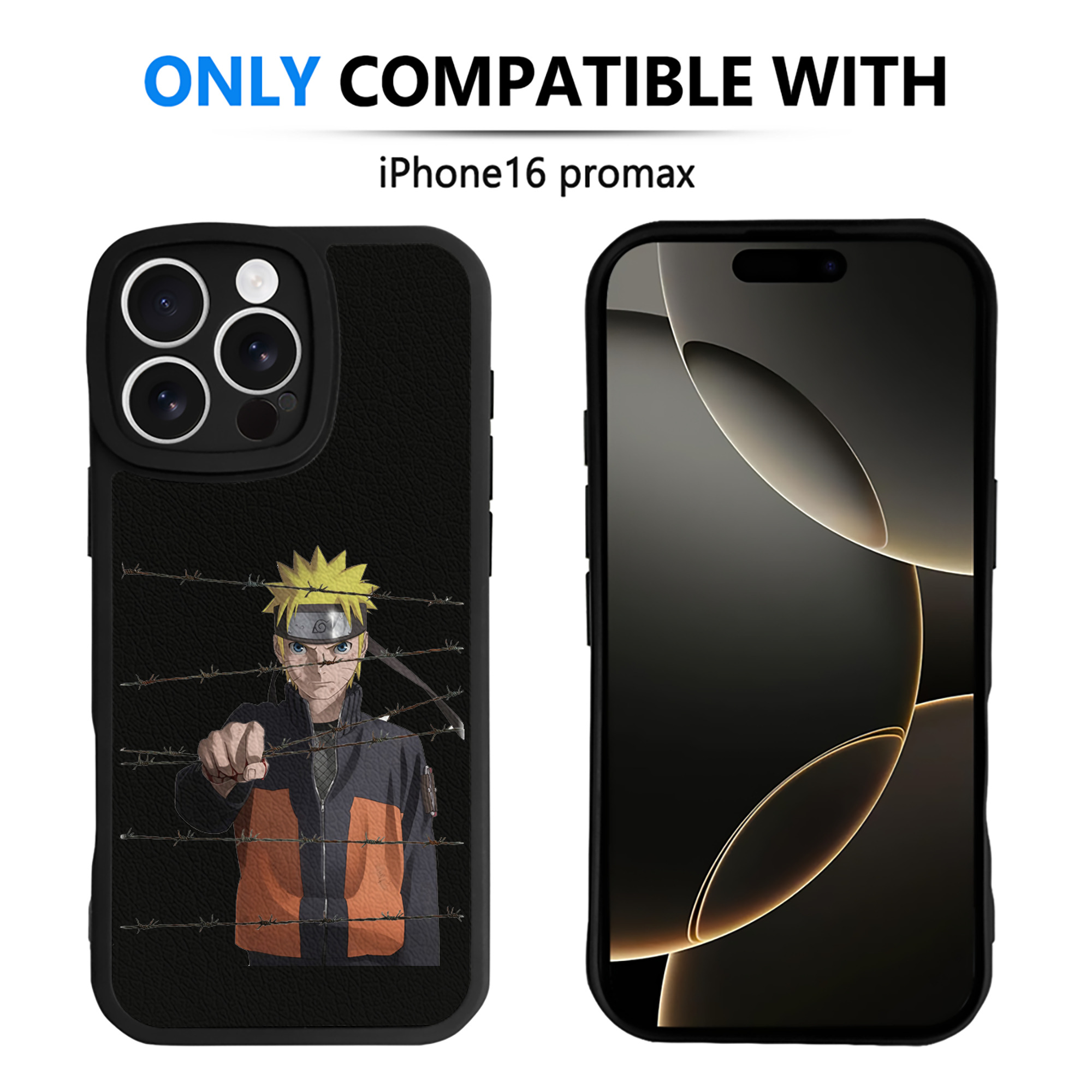 （画像用） NARUTO -ナルト- うずまき ナルト Uzumaki Naruto 【iPhone 16シリーズ対応】シリコンスマホケース（レザー調） 材質：シリコン